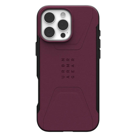 Husa de protectie UAG Civilian MagSafe compatibil cu iPhone 16 Pro Max, Bordo