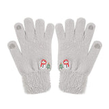 Techsuit Gloves (ST0011), from Mink Fur, Size 21cm, Gri
