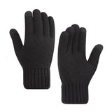 Techsuit Gloves (ST0015), from Alpaca Wool, Size 21cm, Negru