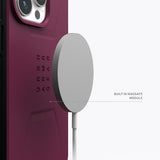 Husa de protectie UAG Civilian MagSafe compatibil cu iPhone 15 Pro, Bordo