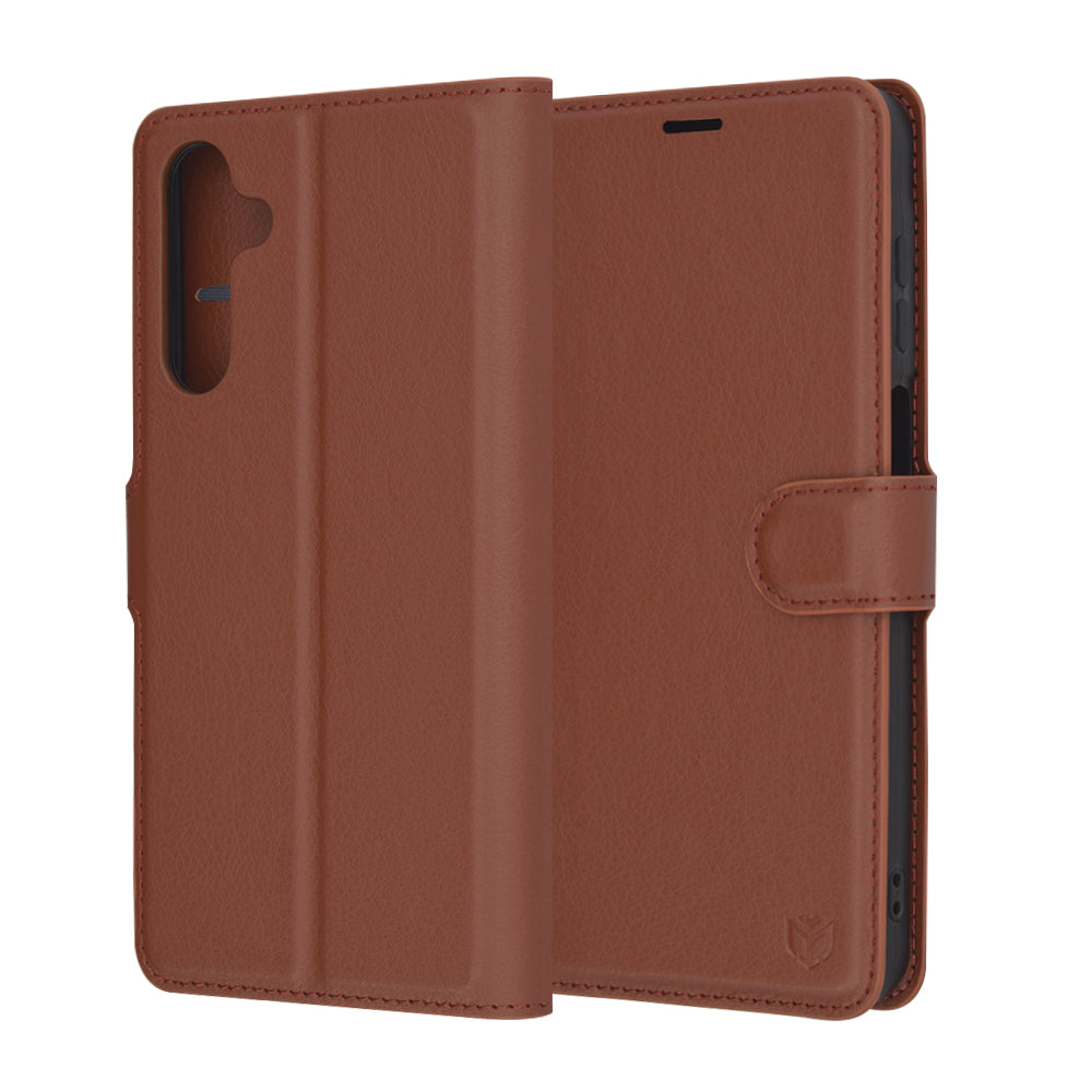 Husa de protectie Techsuit Leather Folio compatibil cu Samsung Galaxy A16 4G / A16 5G, Maro