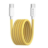 Cablu Techsuit (PCB114D), for Apple, Android, Type-C, Super Fast Charging, PD60W, Flexible, Durable, 1m, Galben