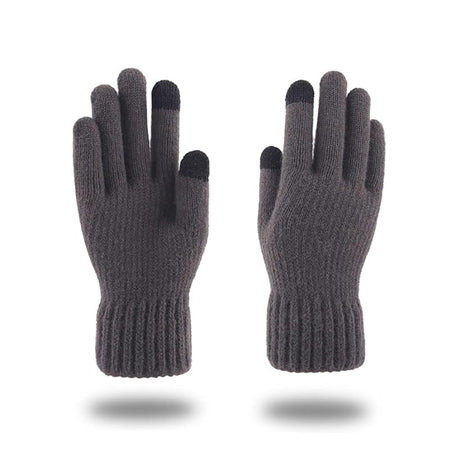 Techsuit Gloves (ST0012), from Alpaca Wool, Size 22cm, Gri Inchis
