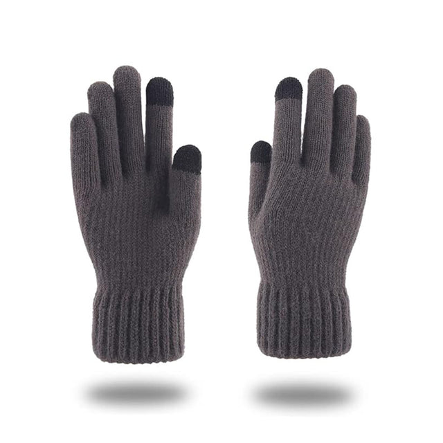 Techsuit Gloves (ST0012), from Alpaca Wool, Size 22cm, Gri Inchis