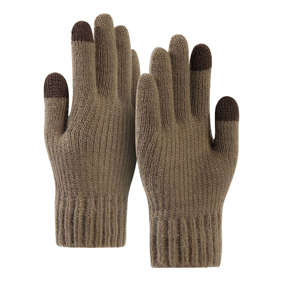 Techsuit Gloves (ST0012), from Alpaca Wool, Size 22cm, Coffee
