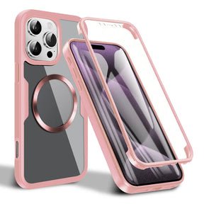 Folie de protectie Techsuit ColorVerse 360 MagSafe Series + compatibil cu iPhone 16 Pro Max, Roz