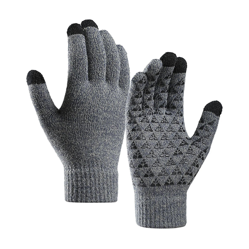 Iwarm Gloves (ST0018), Premium Wool, with Non-slip Details, Size 23cm, Gri