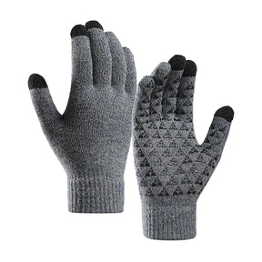 Iwarm Gloves (ST0018), Premium Wool, with Non-slip Details, Size 23cm, Gri