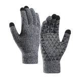 Iwarm Gloves (ST0018), Premium Wool, with Non-slip Details, Size 23cm, Negru / Grey