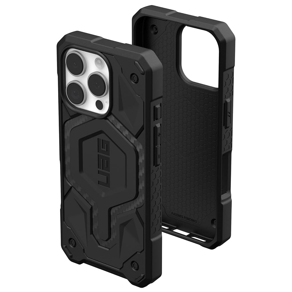 Husa de protectie UAG Monarch Pro MagSafe compatibil cu iPhone 16 Pro, Carbon Fiber