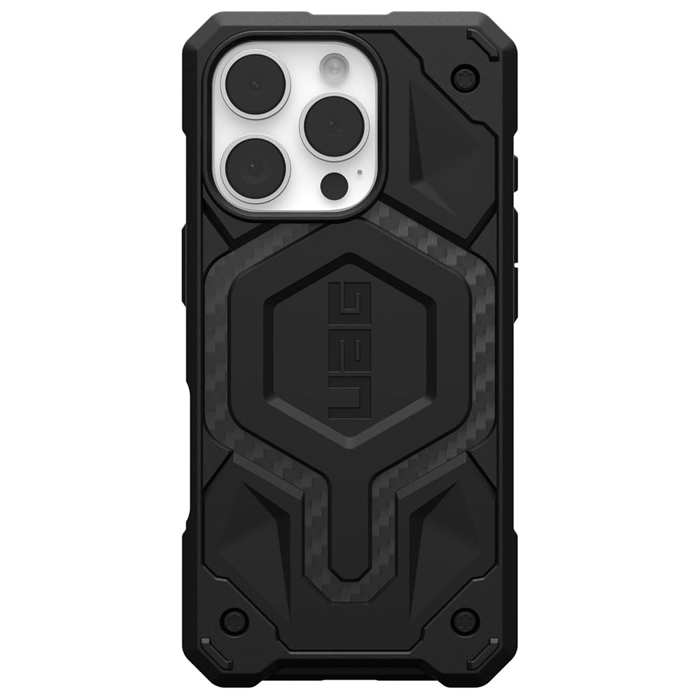 Husa de protectie UAG Monarch Pro MagSafe compatibil cu iPhone 16 Pro, Carbon Fiber