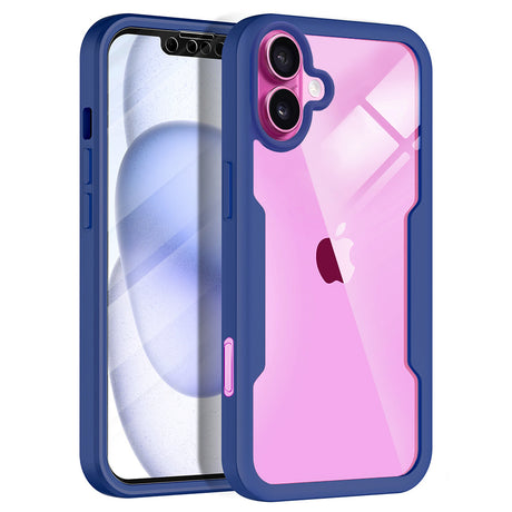 Folie de protectie Techsuit ColorVerse 360 Series + compatibil cu iPhone 16 Plus, Albastru