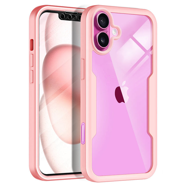 Folie de protectie Techsuit ColorVerse 360 Series + compatibil cu iPhone 16 Plus, Roz