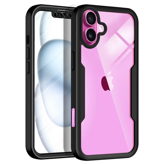 Folie de protectie Techsuit ColorVerse 360 Series + compatibil cu iPhone 16 Plus, Negru