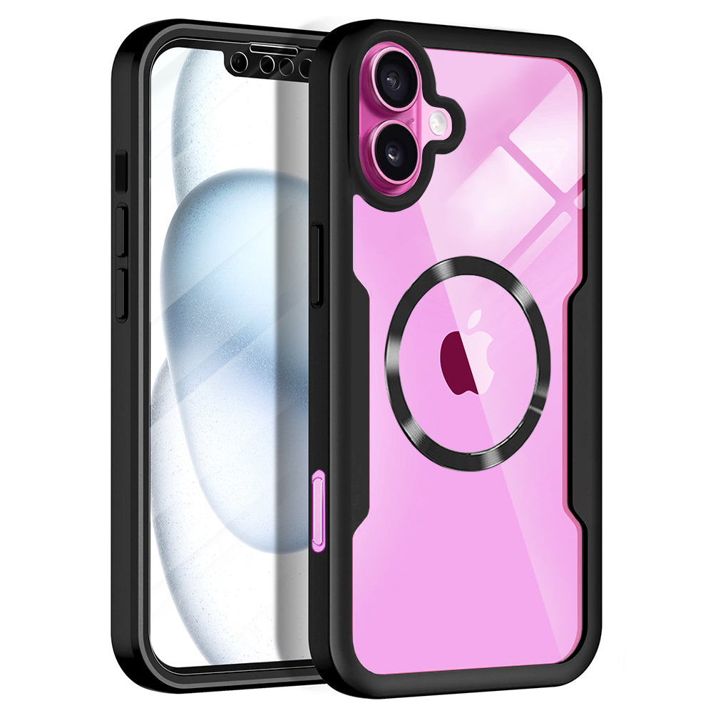 Folie de protectie Techsuit ColorVerse 360 MagSafe Series + compatibil cu iPhone 16 Plus, Negru