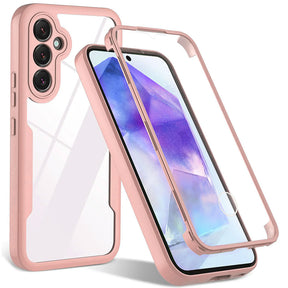 Folie de protectie Techsuit ColorVerse 360 Series + compatibil cu Samsung Galaxy S24 Plus, Roz
