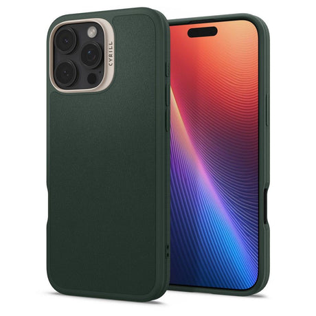 Husa de protectie Spigen Cyrill Kajuk MagSafe (ACS08398) compatibil cu iPhone 16 Pro Max, Verde Padure