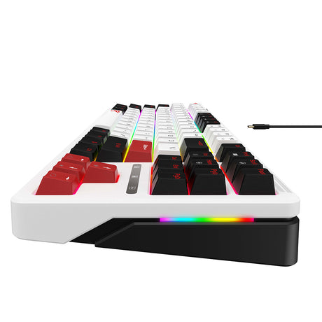 Tastatura/Mouse Havit Gaming Keyboard (KB902L), USB-C, with RGB Lights, 1.8m, 200mA, Negru / White / Red