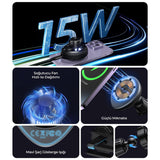 Suport Havit with Wireless Charging (W3036), with Cooler, for Air Vent, 15W, Negru