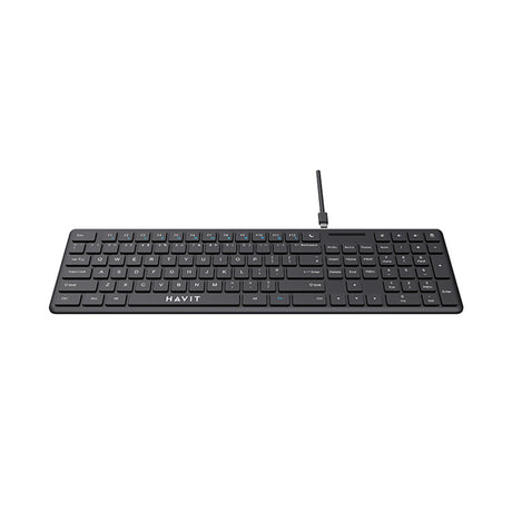 Tastatura/Mouse Havit Wired Keyboard (KB252), USB-C, 300mA, 1.5m, 5V, Negru