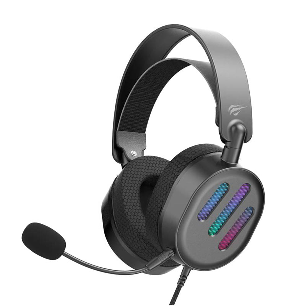 Casti Havit Gaming (H2038U), with Microphone, 50mm Speaker, USB, 2m, Negru