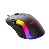 Tastatura/Mouse Havit Wired Gaming Mouse (MS959S), with RGB Lights, 1200/2400/3200/4800/6400/8000 DPI, 1.6m, 5V, Negru / Ochre