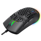 Tastatura/Mouse Havit Wired Gaming Mouse (MS1036), with RGB Lights, 1200/1600/2400/4800/6400/7200 DPI, 1.6m, 5V, Negru