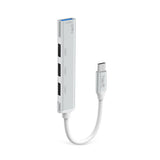 Hub/Dock Havit Docking Station (HB41), USB 3.0, 3x USB 2.0, 11.8cm Cable Length, Aluminium Alloy, Argintiu
