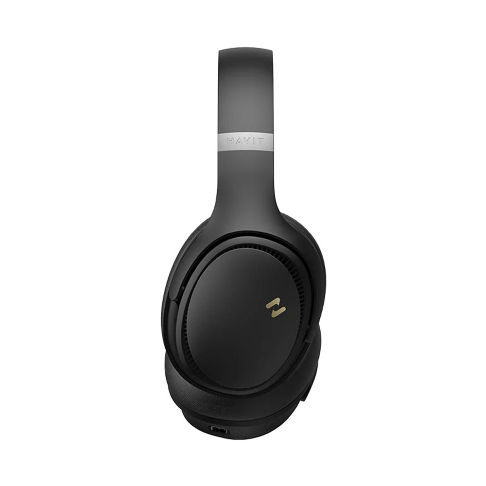Casti Havit Wireless (H630BT Pro), Bluetooth 5.3, ANC, Foldable, Portable, 500mAh, Type-C, Negru