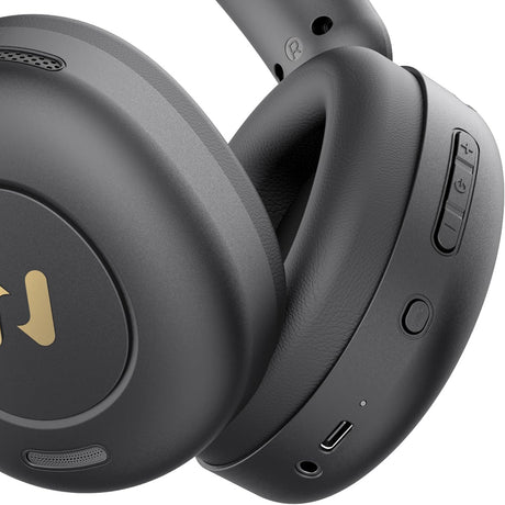 Casti Havit Wireless (H655BT Pro), with Case, Bluetooth 5.3, Noise Cancelling, Multipoint, Hi-Res, 700mAh, Negru