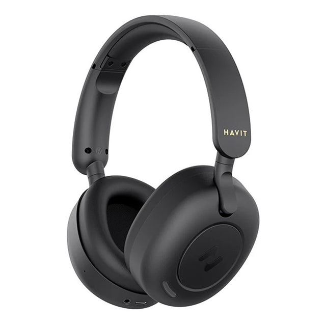 Casti Havit Wireless (H655BT), On-ear, Bluetooth 5.3, Hybrid Active Nosie Cancelling, 700mAh, Foldable, USB-C, Negru