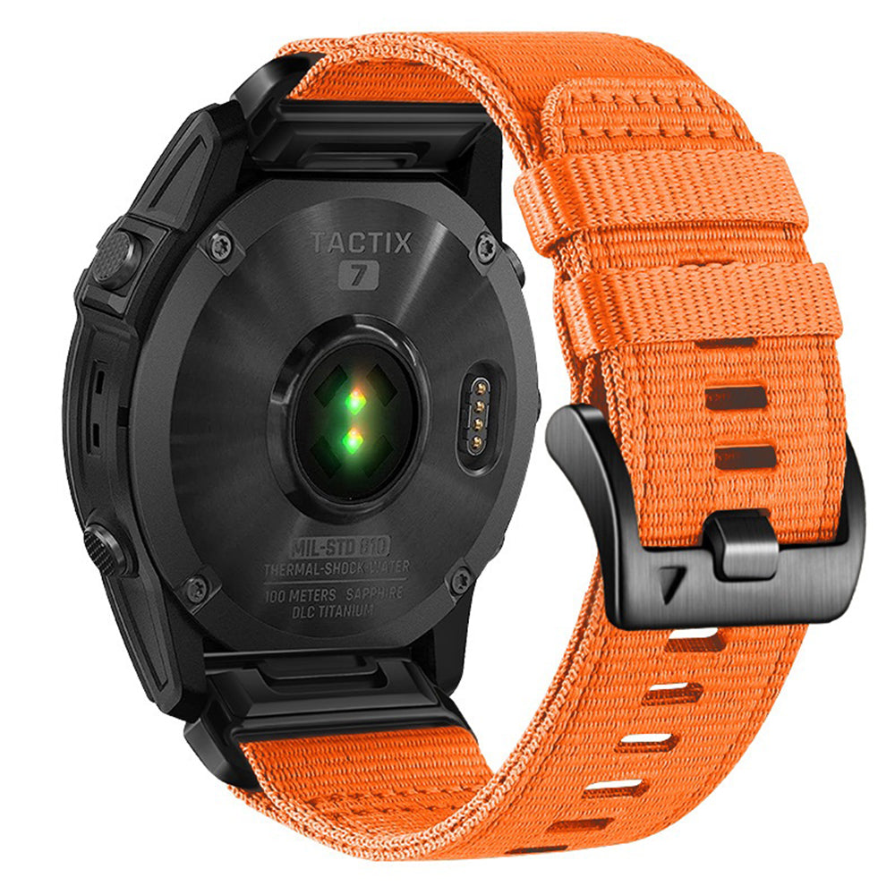 Curea smartwatch Techsuit Watchband QuickFit 26mm (W070) compatibil cu Garmin Fenix 3/3 HR/5X/5X Plus/6X/6X Pro/7X/7X Pro Solar, Portocaliu Blossom