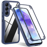 Folie de protectie Techsuit ColorVerse 360 Series + compatibil cu Samsung Galaxy A55 5G, Albastru