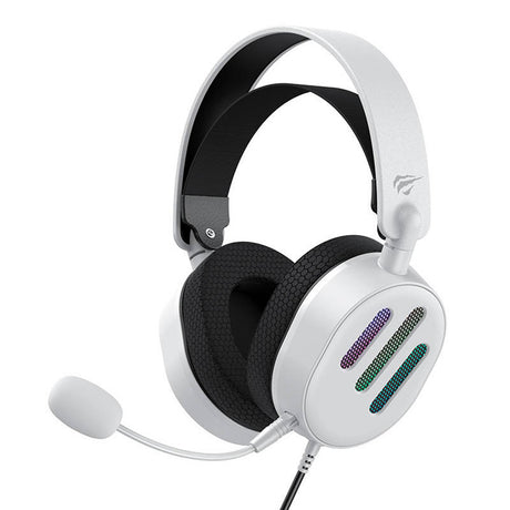 Casti Havit Wired Gaming (H2038U), USB, RGB Lights, Microphone, Surround Sound, Alb