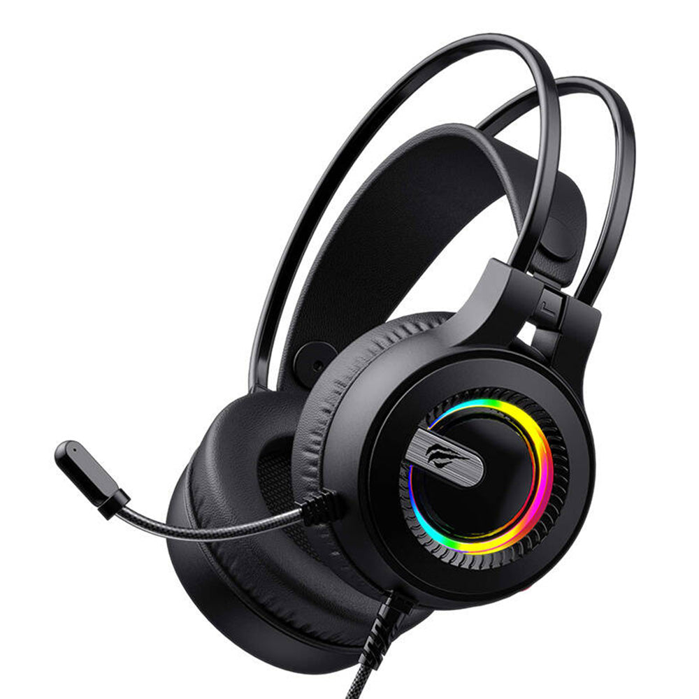 Casti Havit Gaming (H2040d), with Microphone, RGB, USB, Jack 3.5mm, Negru