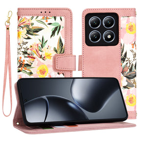 Husa de protectie Techsuit FlipCraft compatibil cu Xiaomi 14T Pro, Sweetheart Pink