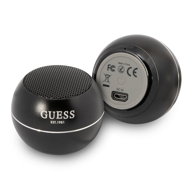 Casti Guess Wireless Mini Speaker (GUWSALGEK), Bluetooth 5.0, 3W, 300mAh, 4H, Negru