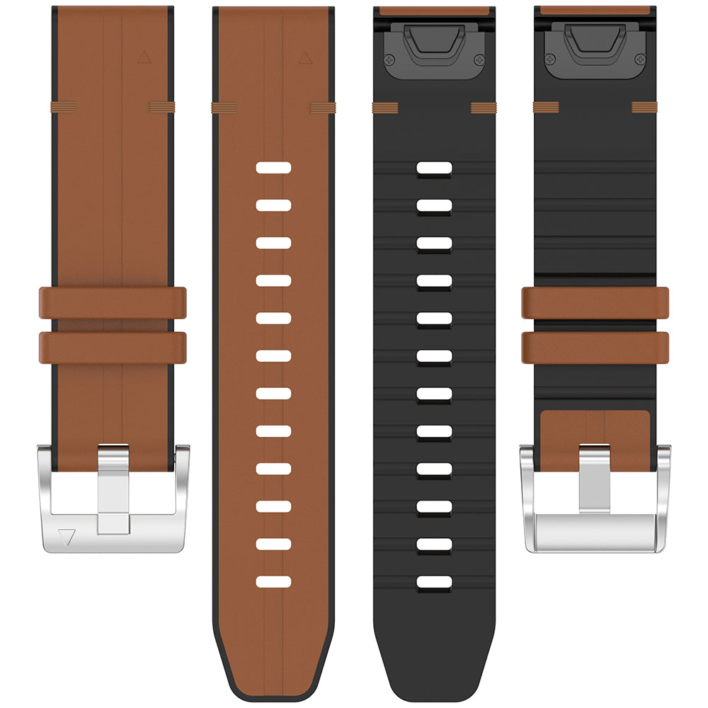 Curea smartwatch Techsuit Watchband QuickFit 22mm (W071) compatibil cu Garmin Fenix 5/5 Plus 6/6 Pro/7/Forerunner 935/945/970/Approach S60, Maro