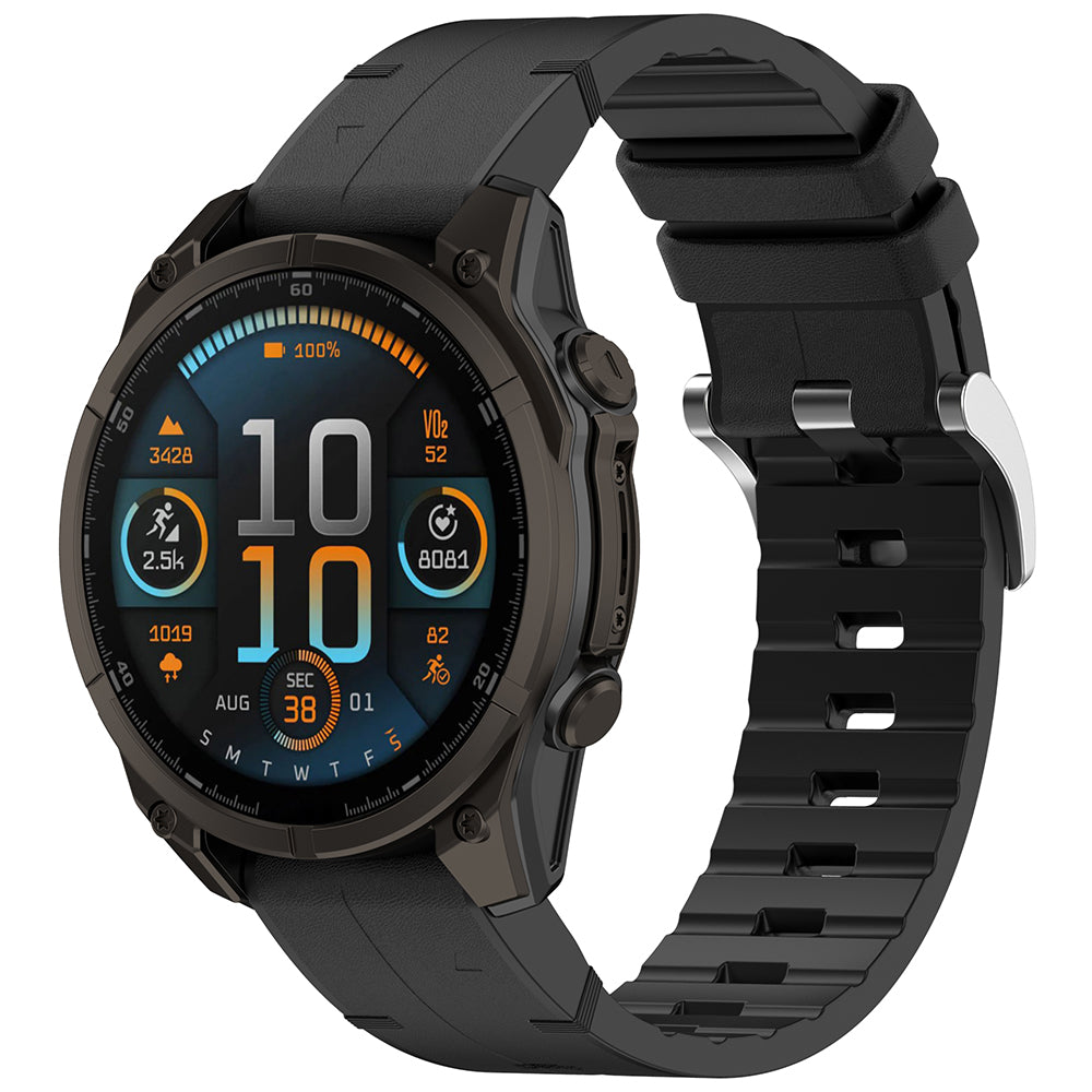 Curea smartwatch Techsuit Watchband QuickFit 20mm (W071) compatibil cu Instinct 2S/2S Solar/Approach S70 42mm/fenix 7S Pro Sapphire Solar, Negru