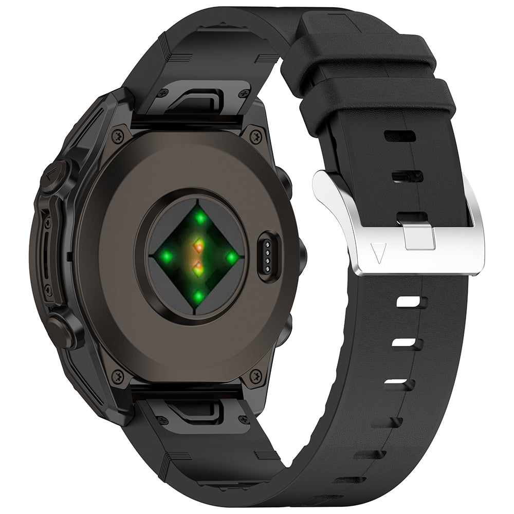 Curea smartwatch Techsuit Watchband QuickFit 20mm (W071) compatibil cu Instinct 2S/2S Solar/Approach S70 42mm/fenix 7S Pro Sapphire Solar, Negru