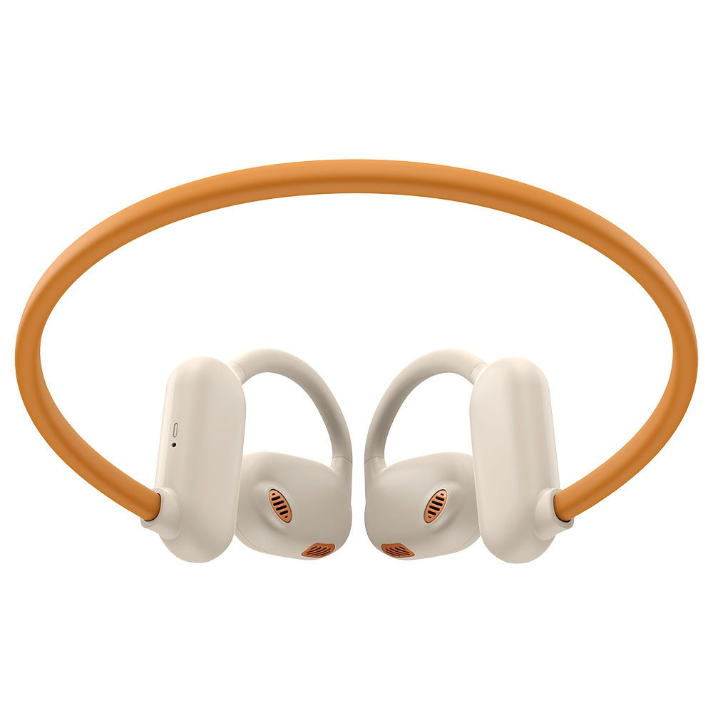 Casti Havit Bluetooth Earphones Freego Pro (E553BT), for Sport, Bluetooth, Type-C, AI Call Noise Cancellation, 110mAh, Bej