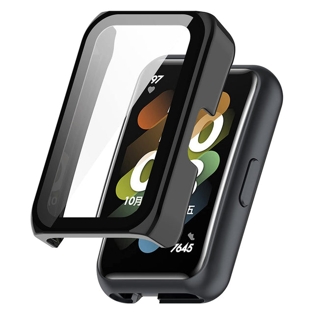 Folie de protectie smartwatch Techsuit Defense360 Pro + Screen Protector compatibil cu Huawei Band 8 / 9, Negru