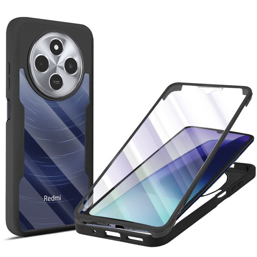 Folie de protectie Techsuit ColorVerse 360 Series + compatibil cu Xiaomi Redmi 14C / Poco C75, Negru