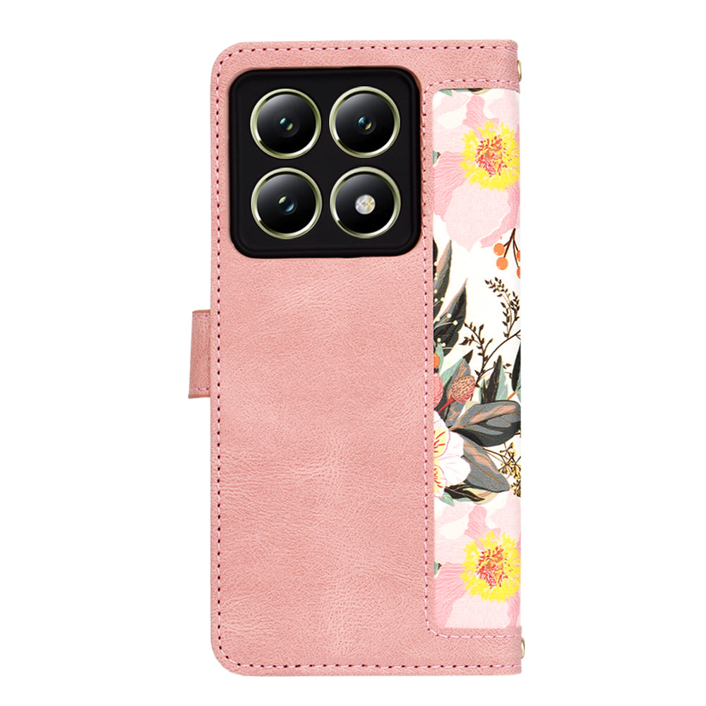 Husa de protectie Techsuit FlipCraft compatibil cu Xiaomi 14T, Sweetheart Pink