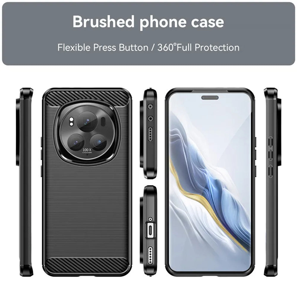 Husa de protectie Techsuit Carbon Silicone compatibil cu Honor Magic7 Pro, Negru