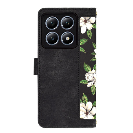 Husa de protectie Techsuit FlipCraft compatibil cu Xiaomi 14T Pro, Flowers of the Dawn