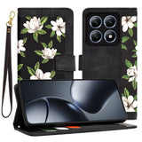 Husa de protectie Techsuit FlipCraft compatibil cu Xiaomi 14T Pro, Flowers of the Dawn