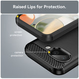 Husa de protectie Techsuit Carbon Silicone compatibil cu Google Pixel 9a, Negru