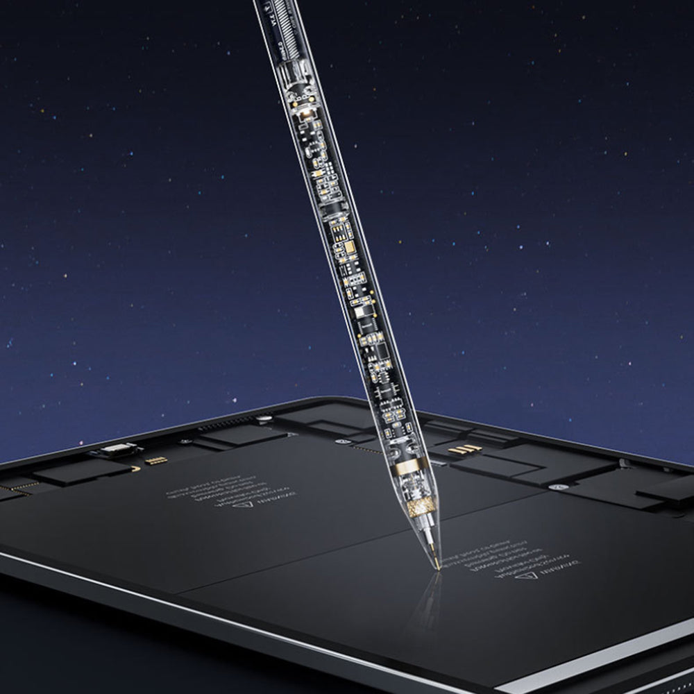 Stylus Techsuit Premium Stylus Pen (C10 Pro), for iPad 2018+, Digital Magnetic Charging, Capacitive, Transparent / Black
