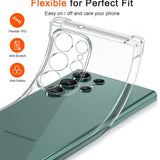 Husa de protectie Techsuit Shockproof Clear Silicone compatibil cu Samsung Galaxy S25 Ultra, Transparent
